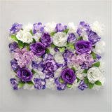 Christmas Gift 60x40cm Artificial Flowers DIY Wedding Decoration Flower Wall Panels Silk Rose Flower Purple Romantic Wedding Backdrop Deco