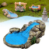 Christmas Gift 2021 New DIY Miniature Landscape Mini Pool Fairy Tale Garden Lawn Decoration Mountain Doll HouseHome Decoration Crafts Ornaments