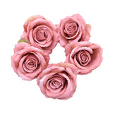 Cifeeo 10pcs 10cm Big Head Silk Rose Flower Decorative Blossom Wedding Home Decoration Accessories DIY Wreath Gift Scrapbooking Crafts