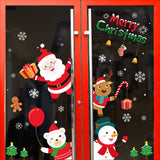 Merry Christmas Tree Santa Claus Snowman  Window Paste Sticker Winter  New Year Party Xmas Home Decoration Noel Natal Kerst