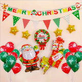 Merry Christmas Balloons Set Home Decorations Xmas Decor Foil Balloon Santa Claus Party Supplies