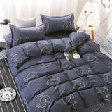 Cifeeo Nordic 220x240 Duvet Cover Bed Linen Bedding Set Cute Printed Quilt Cover Bedsheet Pillowcase Single Queen King Size Bedclothes