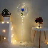 Diy Led Light Balloons Stand with Rose Flower Bouquet Event Decoration Birthday Party Wedding Decoration Led Bubble Balloon