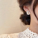 Elegant Romantic Unique Fireworks Stud Earrings For Woman Korean Fashion Jewelry Party Girl's Lady Temperament Accessories