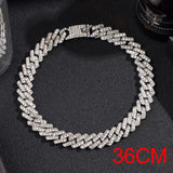 15mm Cuban Link Chains Necklace Fashion Hiphop Jewelry For Women Men Bling Iced Out  Full Rhinestone Rapper Necklaces Collar