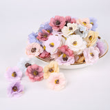 30Pcs 3cm Multicolor Daisy Flower Heads Mini Silk Artificial Flowers for Wedding Home Decoration Christmas Wreath Scrapbooking