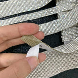 Back To School  AAA Wide Crystal AB clear Shine Rhinestone Trim Sew on rhinestone chain Iron Glue on Hot Fix Tap DIY shoes clothing Decoration1209