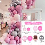 Christmas Gift Pink Balloon Garland Arch Kit Chrome Gold Latex Ballon Birthday Party Decor Kids Wedding Birthday Ballon Baby Shower Girl Decor