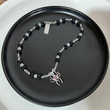 Cifeeo Vintage Pearl Love Butterfly Spider Pendant Choker Necklace For Men Women Gothic Hip Hop Cross Moon Chain Long Jewelry halloween