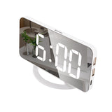 Christmas Gift Alarm Clock Digital Electronic Smart Mechanical LED Display Time Touch Snooze Dual USB Charge Desk Wall Modern Clocks