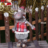 Christmas Gift 1/3PCS Snowman Elk Merry Christmas Big Dolls Tree Decor New Year Ornament Deer Santa Claus Standing Doll Decoration Gift for Kid