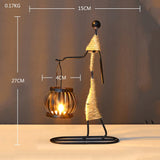 Home Decoration Accessories Creative Candle Holder Iron Kitchen Restaurant Romantic Candlestick Christmas Halloween Bar Party