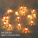 Mini Wooden House String Lights Christmas Tree Hanging Ornaments Warm White House Shape Fairy Light Noel 2022 xmas party decor