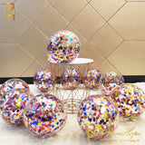 Back to school decoration Cifeeo  20Pcs Metallic Confetti Agate Marble Balloon Latex Transparent Ballon Baby Shower Wedding Birthday Party Decoration Globo