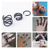 3 Pcs Punk Gold Rings Female Anillos Stack Plain Band Midi Mid Finger Knuckle Rings Set for Women Anel Rock Jewelry