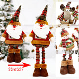 Stretchable Christmas Santa Claus Dolls Snowman Elk Toys Christmas Kids Gifts Xmas Tree Ornaments Home Decors Navidad Natal 2022