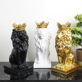 Cifeeo Home Living Room Decoration Accessories 3D Lion Head Statue Nordic Decor Table Ornaments Animal Figurines Decorative Sculpture