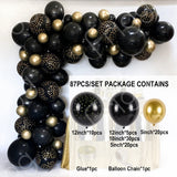 Cifeeo Black Gold Balloon Garland Arch Kit Confetti Latex Balloon 30th 40th 50th Birthday Party Balloons Decorations Adults Baby Shower