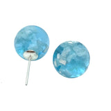 Christmas Gift Creative Handmade Resin Earring Transparent Round Ball Blue Sky White Cloud Stud Earring Bohemian Ladies Earring Funny Jewelry