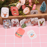 50PCS DIY Kraft Tags Merry Christmas Labels Gift Wrapping Paper Hang Tags Santa Claus Paper Cards Christmas Party Supplie