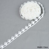 5 Yards White Lace Milk Silk Water Soluble Embroidery Lace Ribbon Trim Fabric For Sewing Apparel Accessories Handmade DIY Crafts