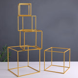 Wedding Square Road Lead Wrought Iron Three-dimensional Box Five-piece Decoration Wedding Arrangement T Platform Road