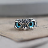 Christmas Gift Charm Vintage Cute Men and Women Simple Design Owl Ring Silver Color Engagement Wedding Rings Jewelry Gifts