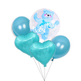 Birthday Party Decors Blue Latex Balloon Disposable Tableware 1st Kids Baby Shower Decoration Supplies Boy Birthday Party Globos