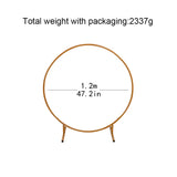 Circle Wedding Props Birthday Decor Wrought Iron Round Ring Arch Backdrop Round Arch Lawn Artificial Flower Row Stand Wall Shelf