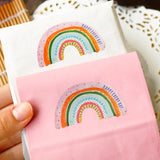 100pcs Rainbow Paper Sticker Self Adhesive Seal Stickers Happy Every Day Baking Gift Sticker Label DIY Party Wedding Decoration