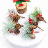 Christmas Gift 1Pack Christmas Fake Plants Pine Branches For Christmas Tree Wreath Decorations Xmas Tree Ornaments Kids Gift Supplies