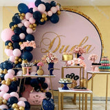 121pcs Navy Blue Balloon Garland Baby Pink Gold Baby Shower Balloons Birthday Party Valentine's Day Wedding Anniversary Decor