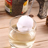 Cifeeo Skull Head Shape Silicone Tea Infuser Tea Strainer Reusable Cute Cartoon Model Tea Infuser Tea Brewing Tool Tea Strainer