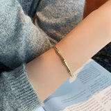 new design bamboo shape adjustable size Bracelet for woman fashion luxury Korean jewelry retro girl's unusual Bracelet