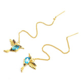 Fashion Crystal Spider Pendant Long Chain Earring Dangle Earrings Alloy Earrings for women