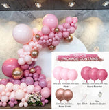 Christmas Gift Pink Balloon Garland Arch Kit Chrome Gold Latex Ballon Birthday Party Decor Kids Wedding Birthday Ballon Baby Shower Girl Decor