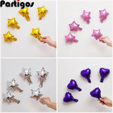 Christmas Gift 50pcs 5inch Foil Star Balloons Heart balloon Wedding Decoration Silver Gold Heart Balloons Birthday Baby Shower Wedding Supplies