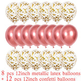 Back  To School Cifeeo 10/20 Rose Confetti Latex Transparent Balloons Metallic Confetti Ballon Baby Shower Kids Birthday Party Wedding Decoration Ball