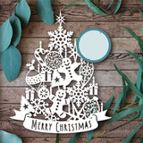 Cifeeo  Merry Christmas Ball Cutting Dies Scrapbooking Metal Embossing DIY Stencil Album Paper Cards Decorative Crafts