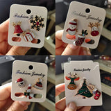 Christmas Gift 3pcs/set Merry Christmas Brooches Christmas Socks Christmas Tree Elk Enamel Badge Small Brooch Women Fashion Party Jewelry Gifts