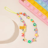 Christmas Gift Makersland Colorful Smiling Face anti Lost Mobile Phone Chain Heart Shaped Fruit Chain Rope Lanyard Ladies Fashion Accessories