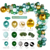 PATIMATE 167pcs Green Balloon Garland Latex Balloon Arch Safari Jungle Party Wild One Birthday Party Decoration Kids Baby Shower