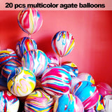 Back to school decoration Cifeeo  20Pcs Metallic Confetti Agate Marble Balloon Latex Transparent Ballon Baby Shower Wedding Birthday Party Decoration Globo