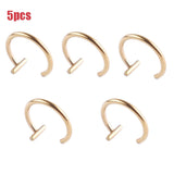 Cifeeo 5Pcs Lip Nose Rings Neutral Punk Lip-shaped Ear Nose Clip Fake Diaphragm with Perforated Lip Hoop Body Jewelry Steel Ring