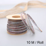 10M/Roll Vintage Jute Burlap Rolls Hessian Ribbon With Lace Wedding Party Xmas New Year  Decoration DIY Craft Gift Wrapping
