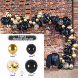 Cifeeo Black Gold Balloon Garland Arch Kit Confetti Latex Balloon 30th 40th 50th Birthday Party Balloons Decorations Adults Baby Shower