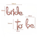 Christmas Gift Wedding Decorations Rose Gold Bride To Be Letter Foil Ballon Bride Veil Sash Headband Bridal Shower Bachelorette Party Supplies