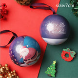 Christmas Gift Creative Christmas Candy Box Tinplate Ball Candy Jar Gift Round Ball Packaging Box Christmas Eve Decorations Naviidad Party Favo