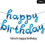 WEIGAO Blue One Foil Balloons Set First Birthday Decor One Year Old Number Balloons Baby Shower Boy 1st Birthday Decor Supplies