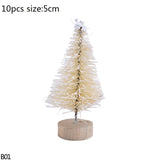 Christmas Gift Fake Pine Tree Mini Artificial Christmas Tree Mini Sisal Tree Miniature Tree Christmas Party Photo Prop For Christmas Ornament